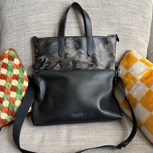Coach Black and Gray Laptop or Overnight Bag
